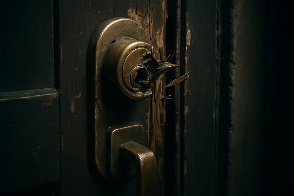 Cambiar las cerraduras tras un robo 5 Cerradura rota por un ladron